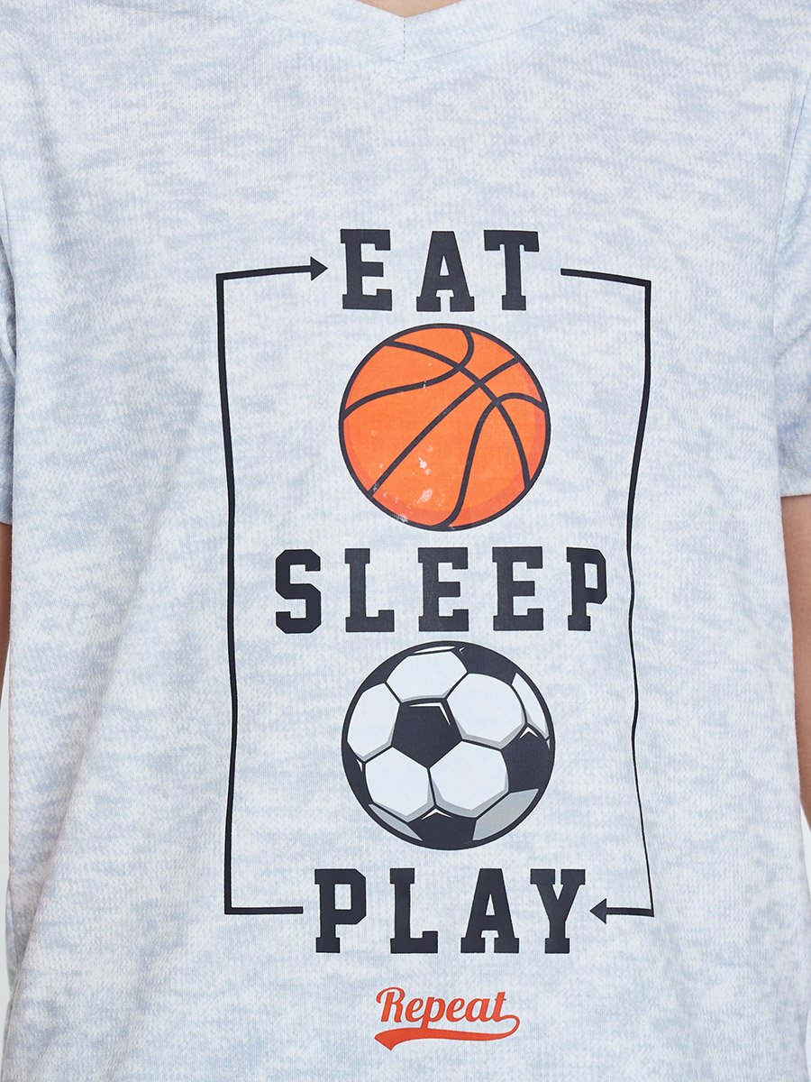 Teen Boys Graphic Print T-Shirt and Shorts Set