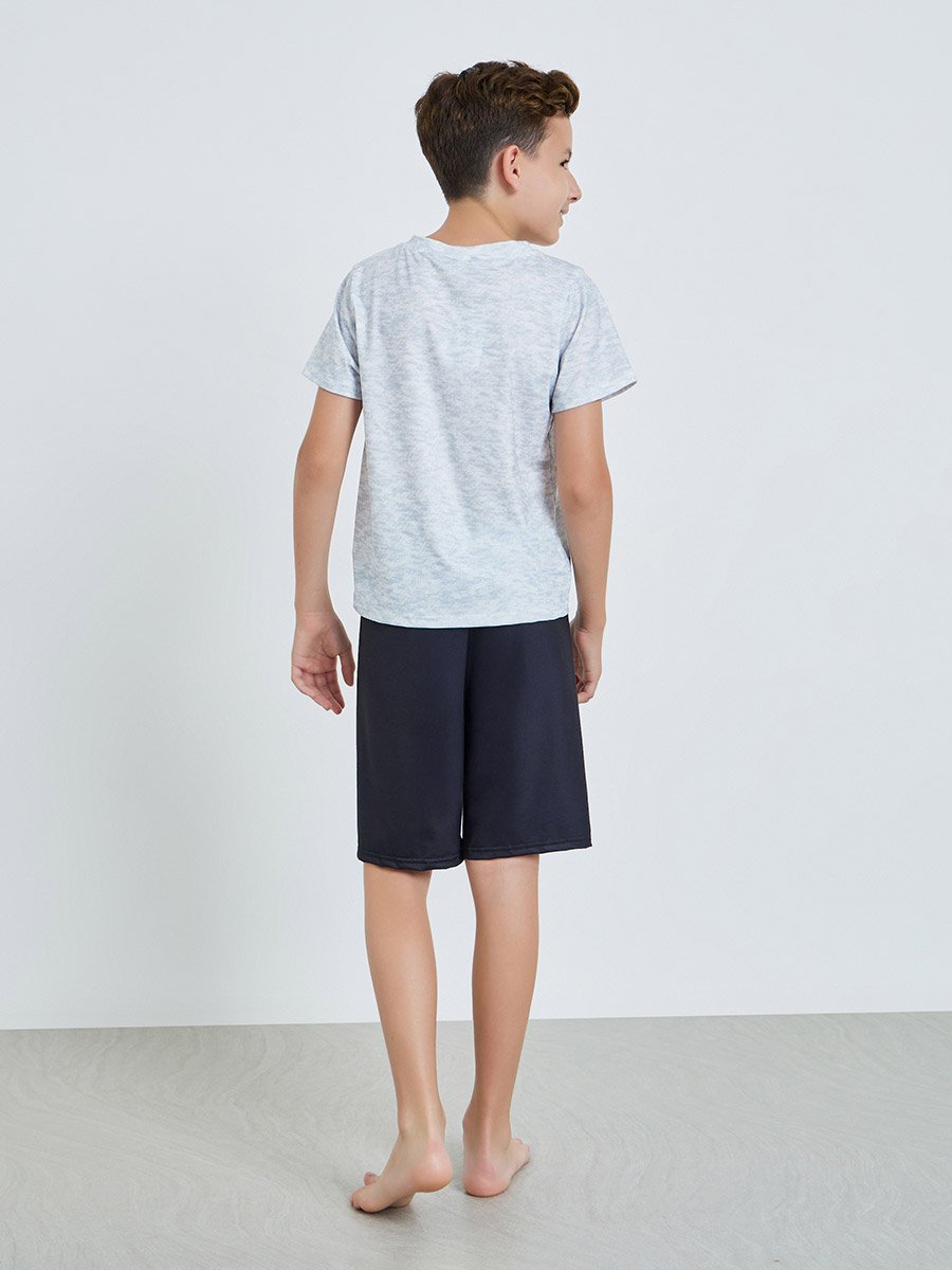 Teen Boys Graphic Print T-Shirt and Shorts Set