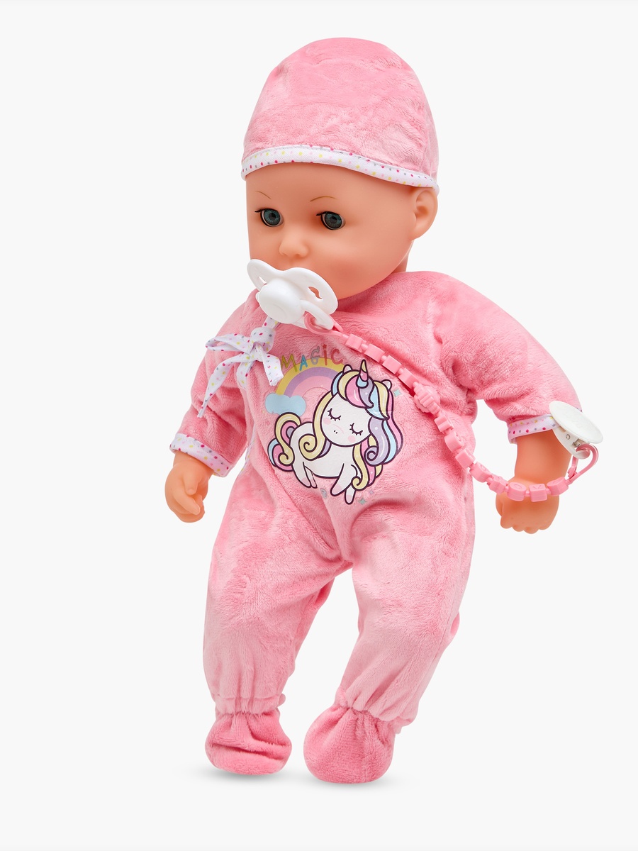 Unicorn Print Baby Doll Playset - 35 cm
