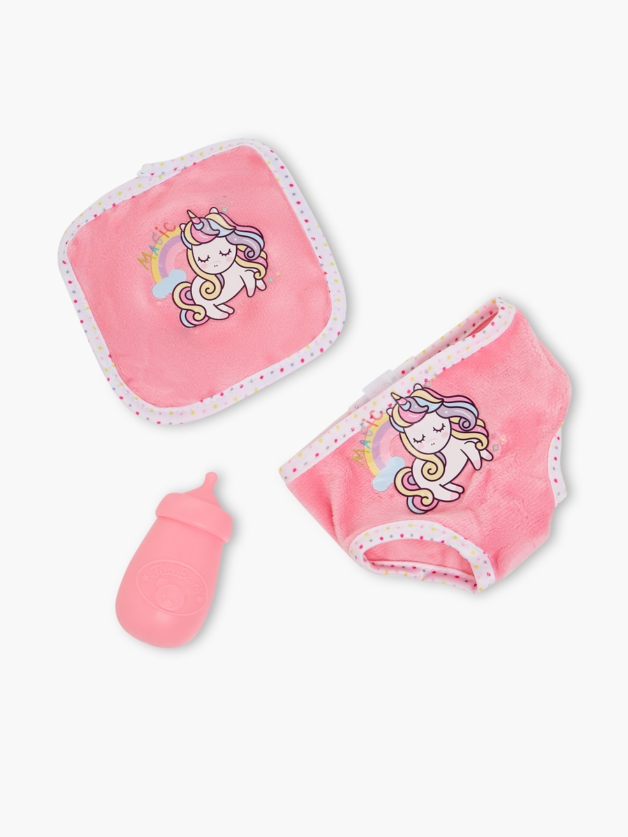 Unicorn Print Baby Doll Playset - 35 cm
