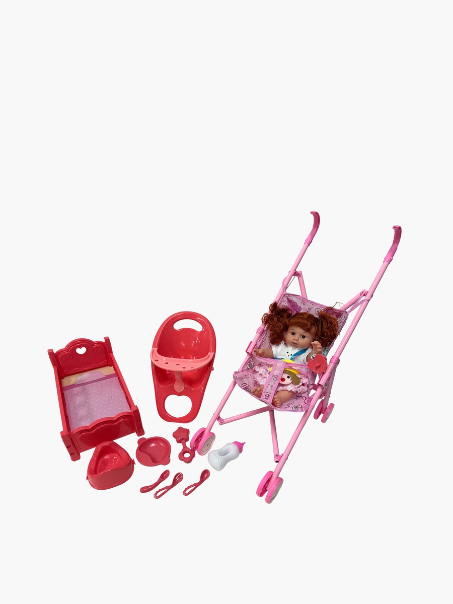 Baby Doll with Trolley Playset