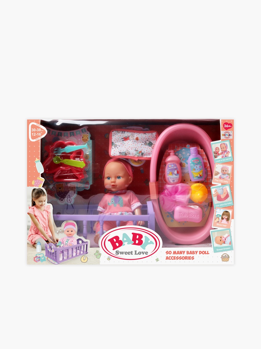 Baby Sweet Love Doll Bathtub Playset