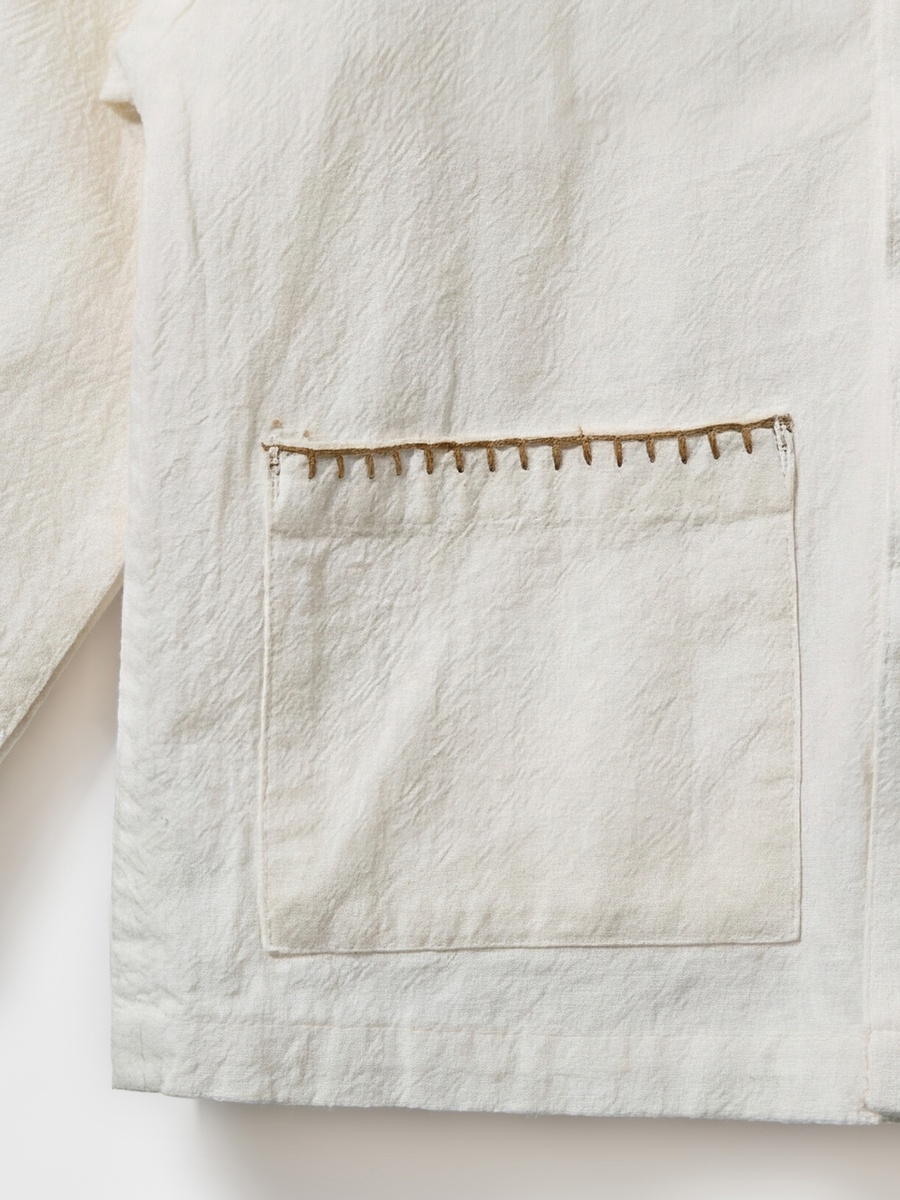 Cotton Long Sleeves Shirt with Embroidery Detail