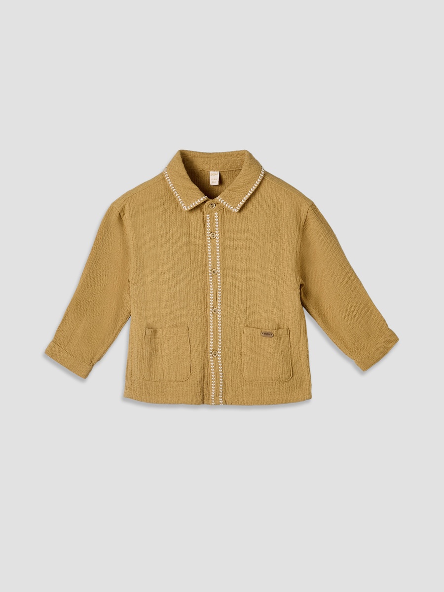 Long Sleeves Shirt with Embroidery