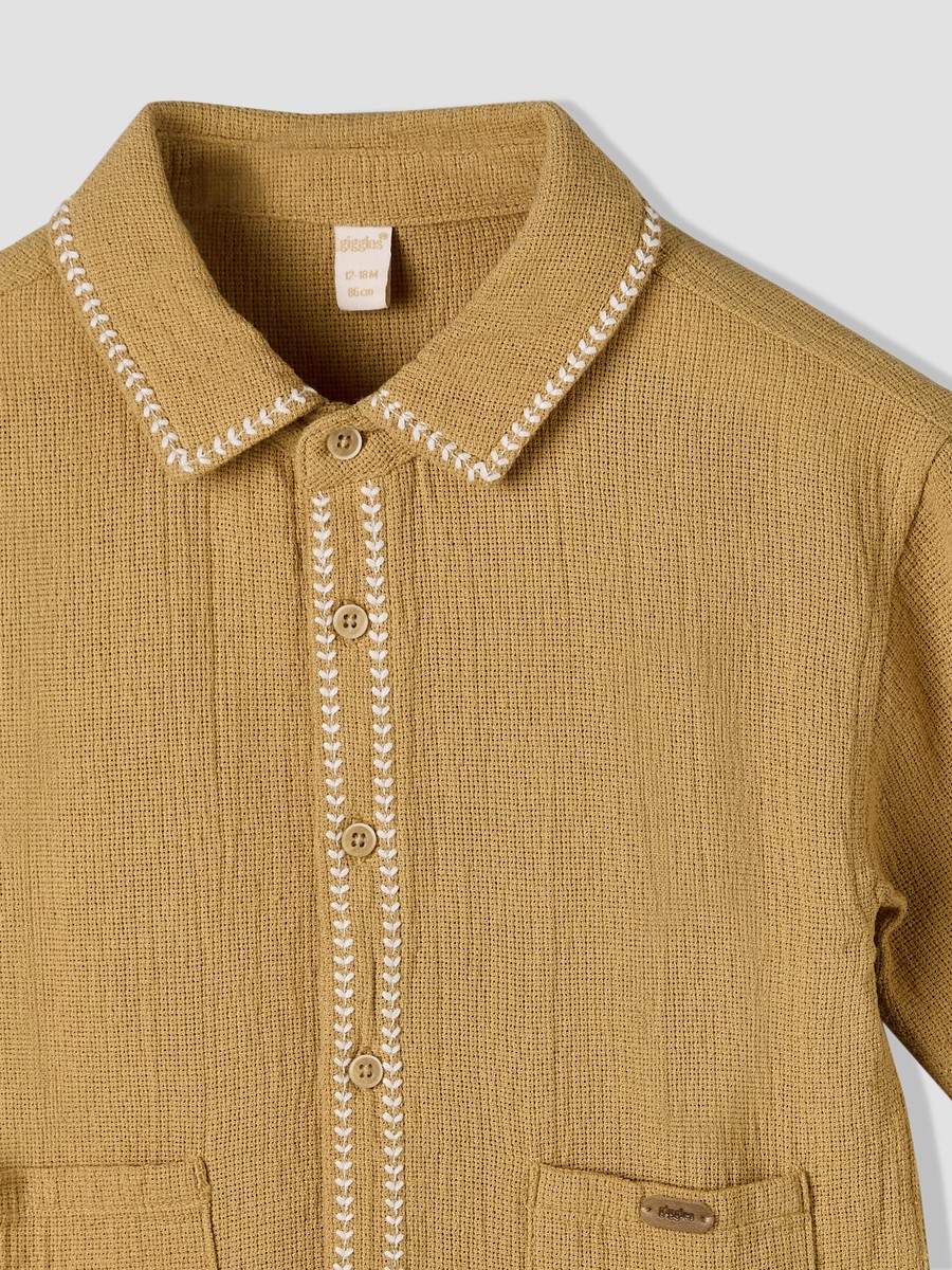 Long Sleeves Shirt with Embroidery