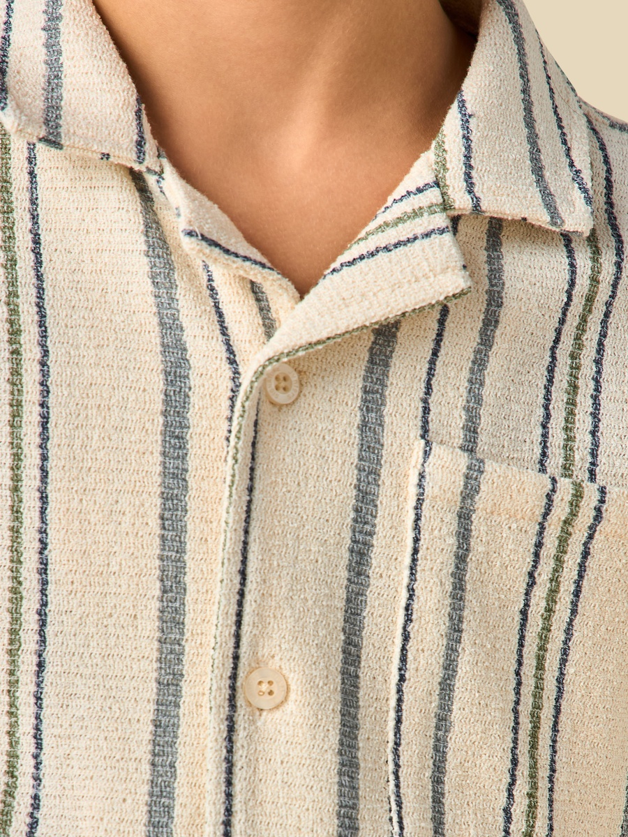 Short Sleeves Shirt with Stripes