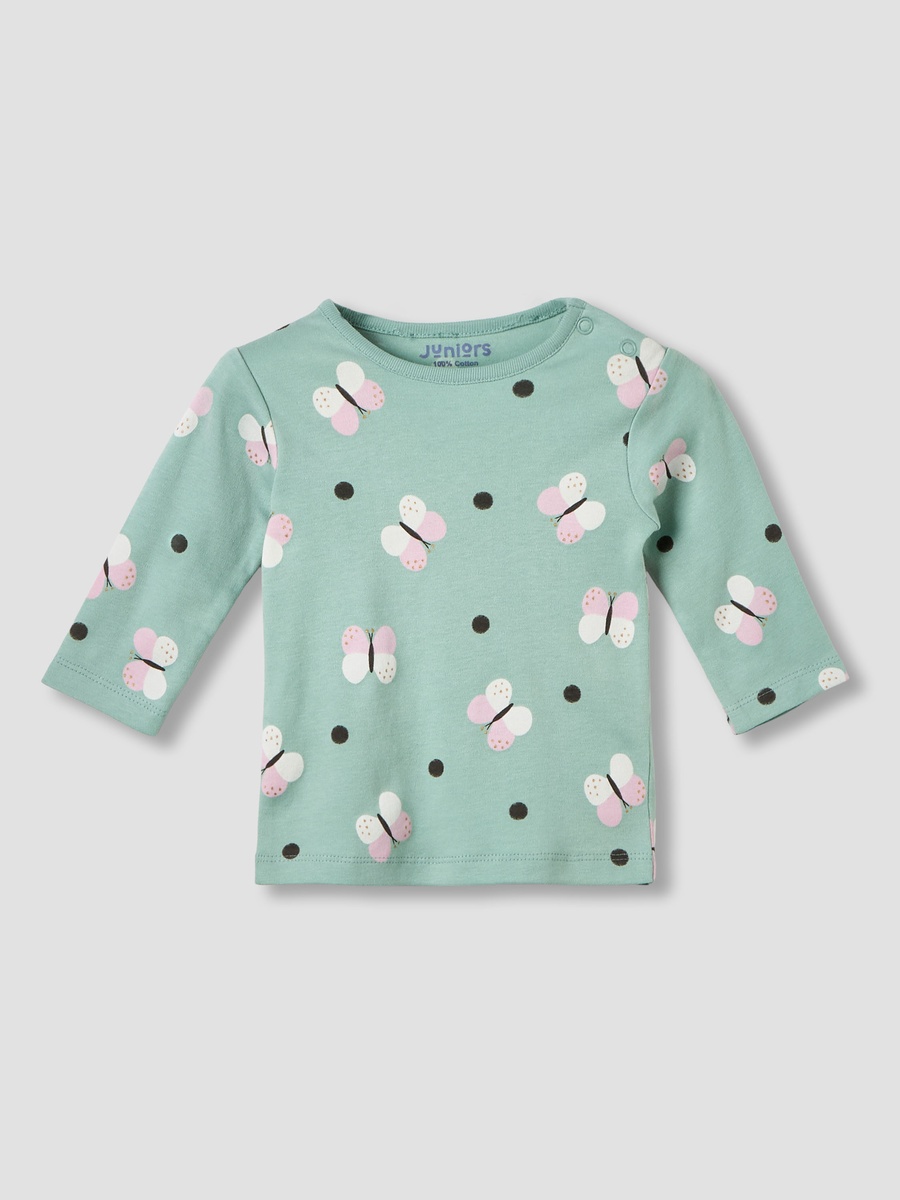 Set of 2 Cotton Long Sleeve Pyjama Set with Butterfly Print