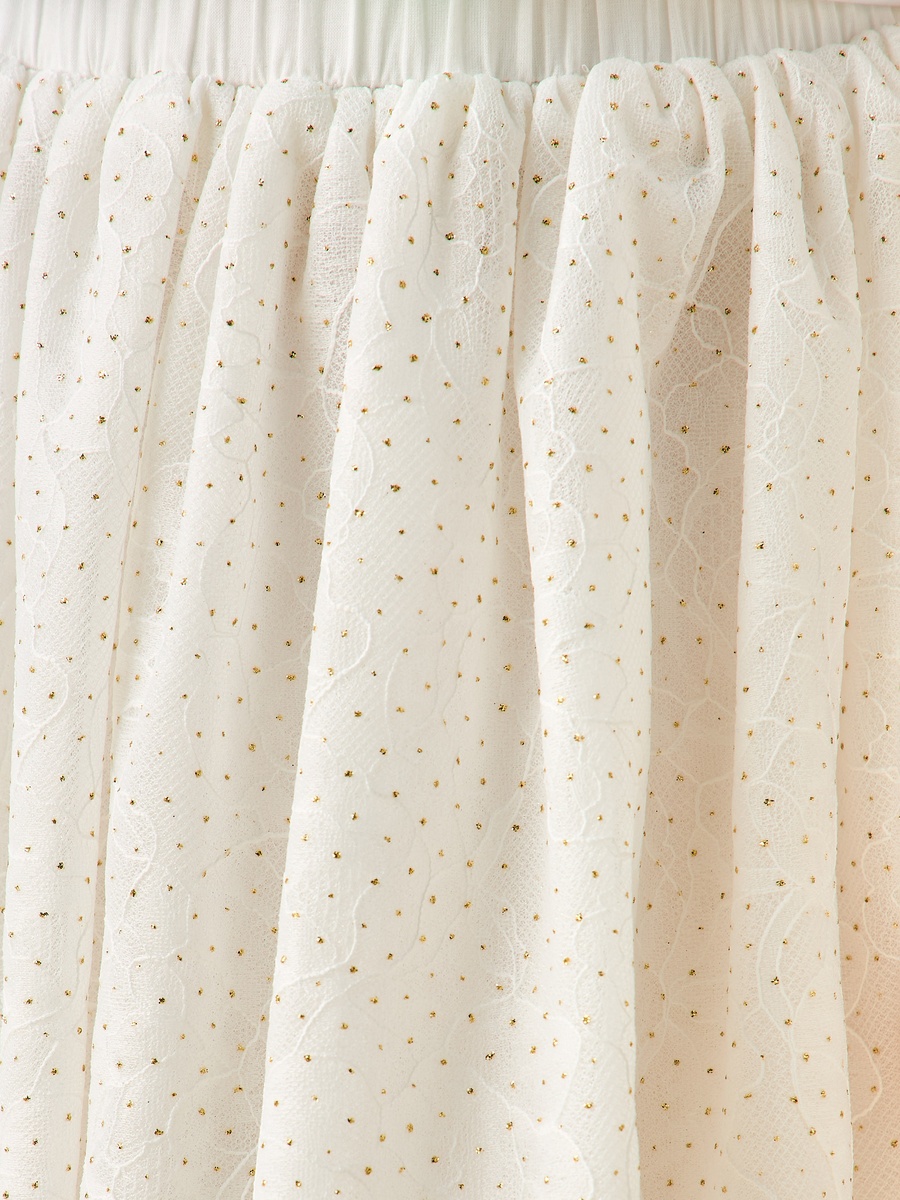 Knee Length Skirt with Glitter Embellishment