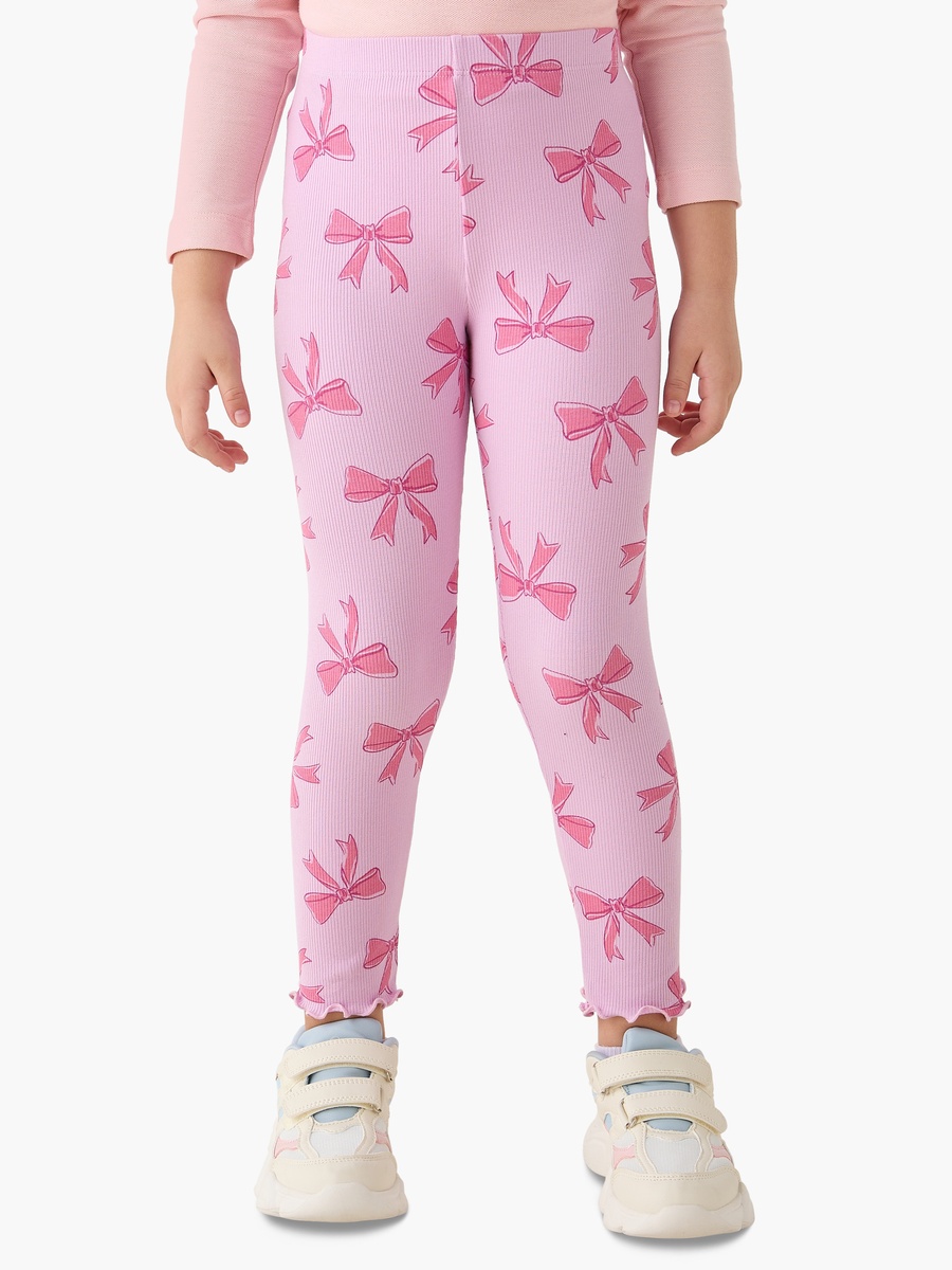 Leggings with Bow Print