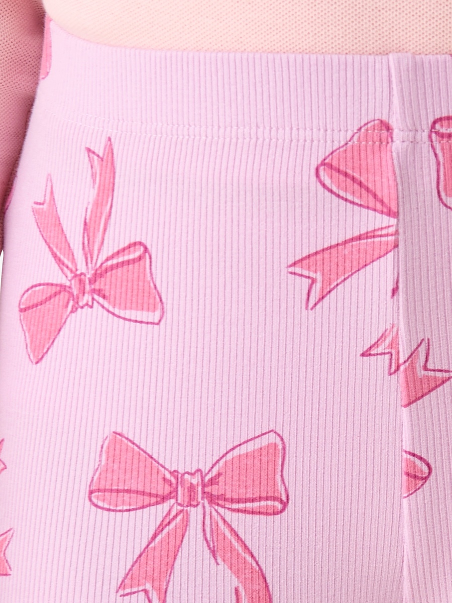 Leggings with Bow Print