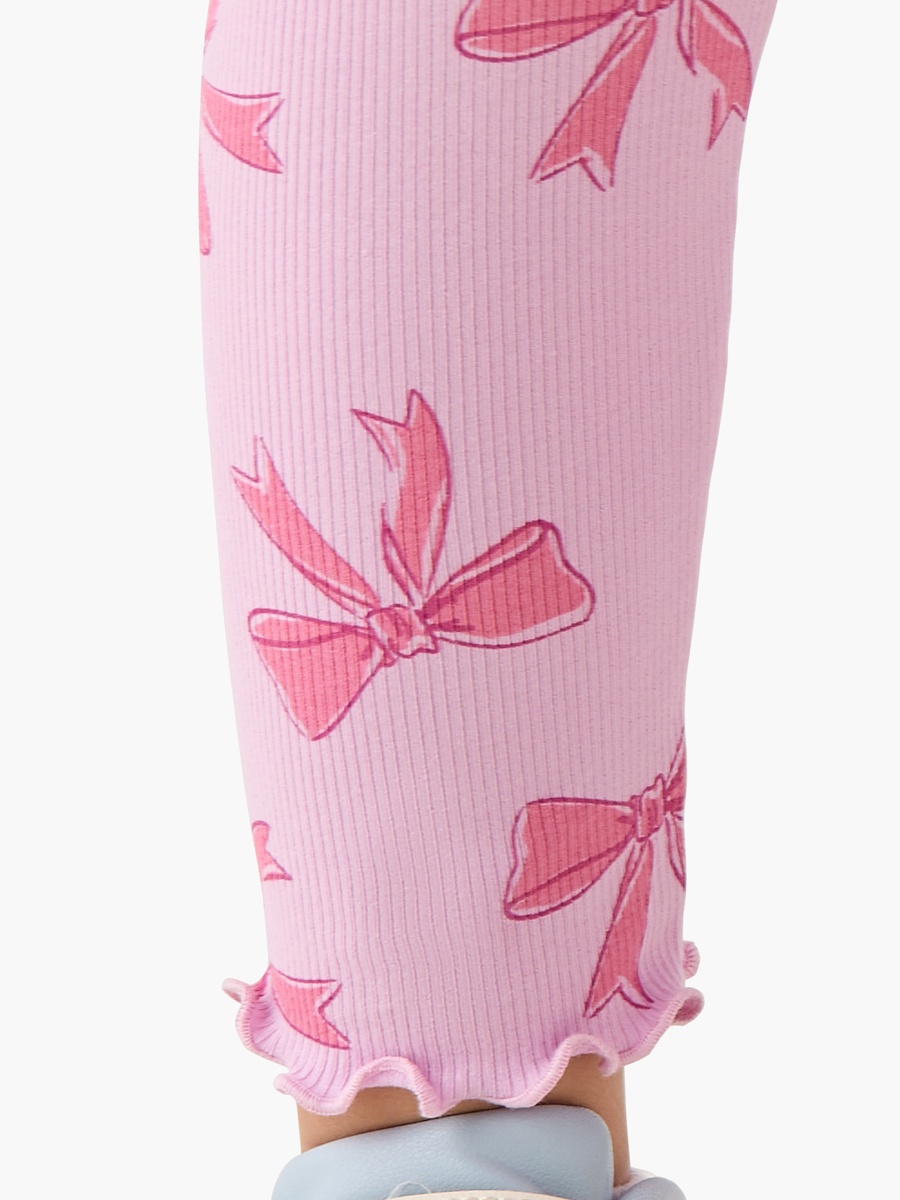 Leggings with Bow Print