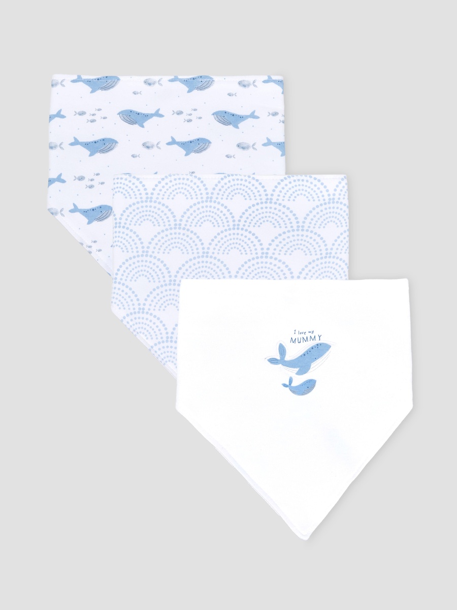 Pack of 3 Baby Bib with Snap Button Closure