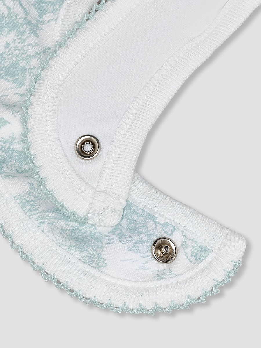 Baby Bib with Toile Print