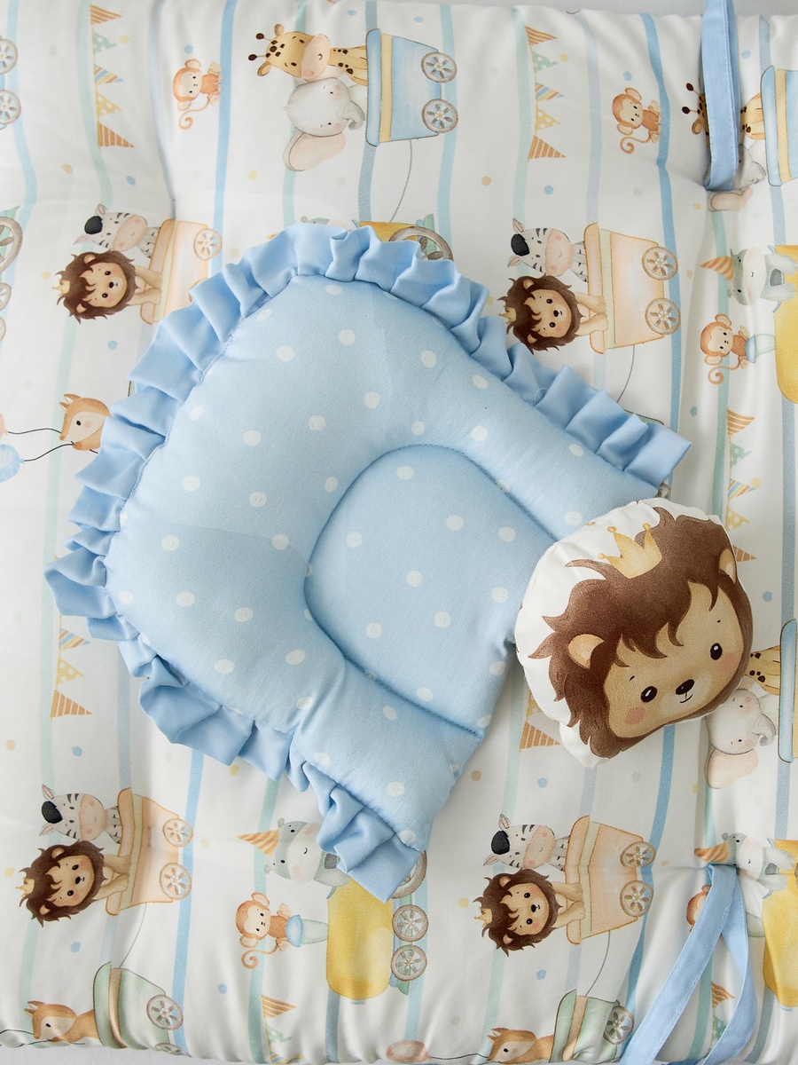 Fancy Fluff Safari Print 6-Piece Baby Bed Set - 58x84 cm
