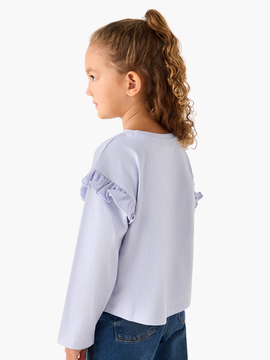 Crew Neck Long Sleeves T-Shirt with Skye Print