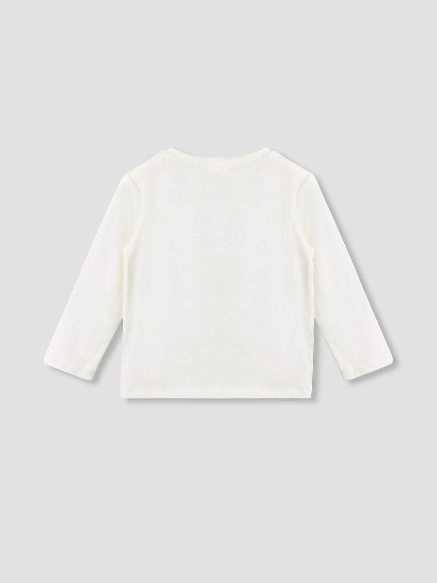 Crew Neck Long Sleeves T-Shirt with Elephant Print