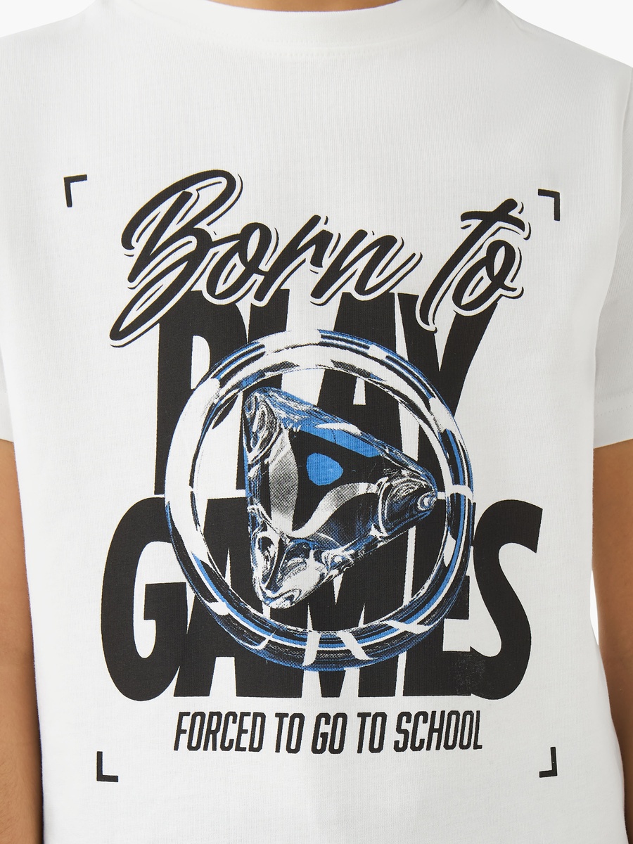 Crew Neck Short Sleeves T-Shirt with Graphic Print