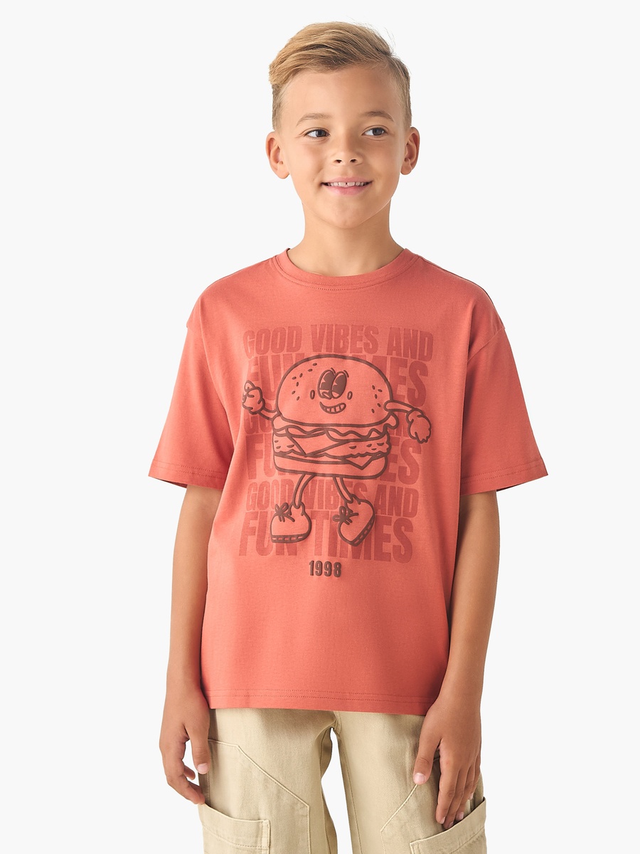 Crew Neck Short Sleeves T-Shirt with Graphic Print
