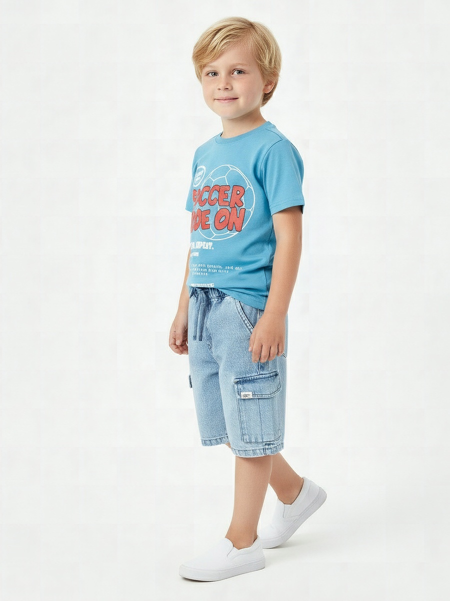 Crew Neck Short Sleeves T-Shirt with Graphic Print