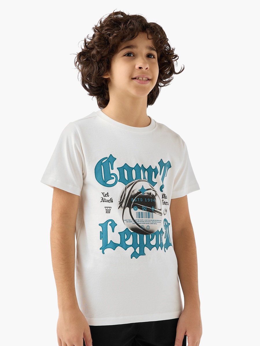 Crew Neck Short Sleeves T-Shirt with Graphic Print