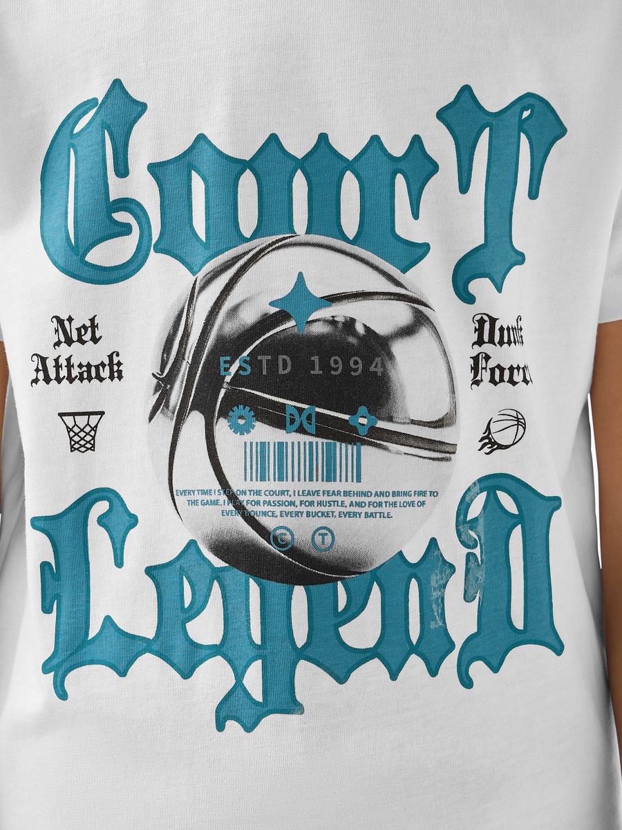 Crew Neck Short Sleeves T-Shirt with Graphic Print