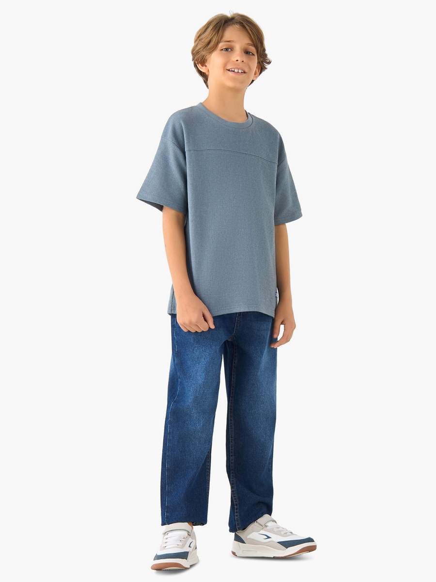 Crew Neck Short Sleeves T-Shirt with Applique