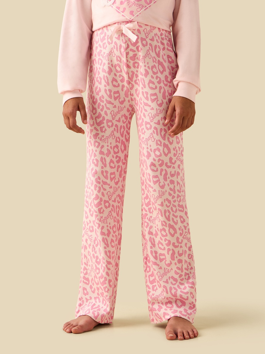 Cotton Crew Neck Long Sleeves Pyjama Set with Print