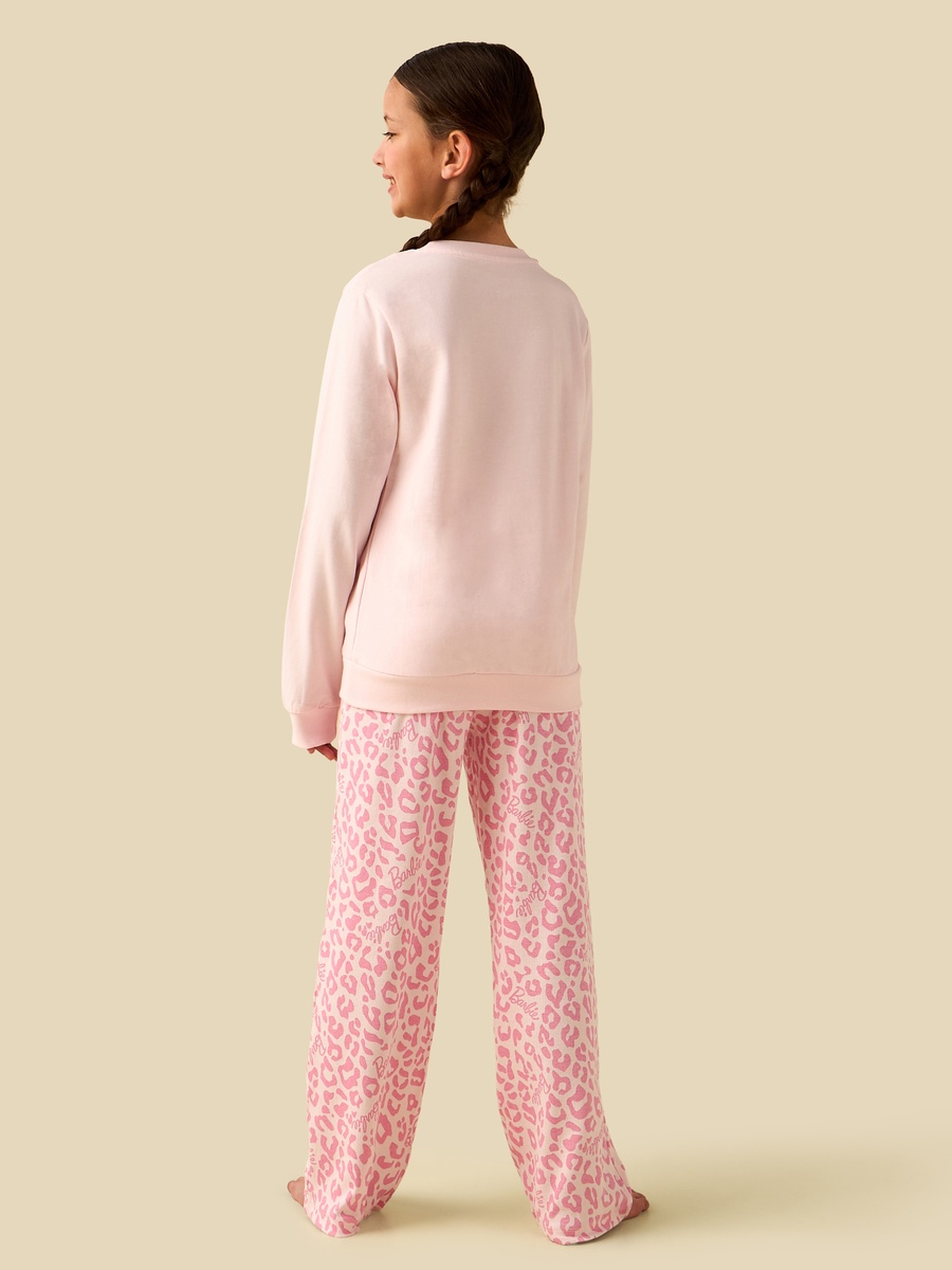 Cotton Crew Neck Long Sleeves Pyjama Set with Print