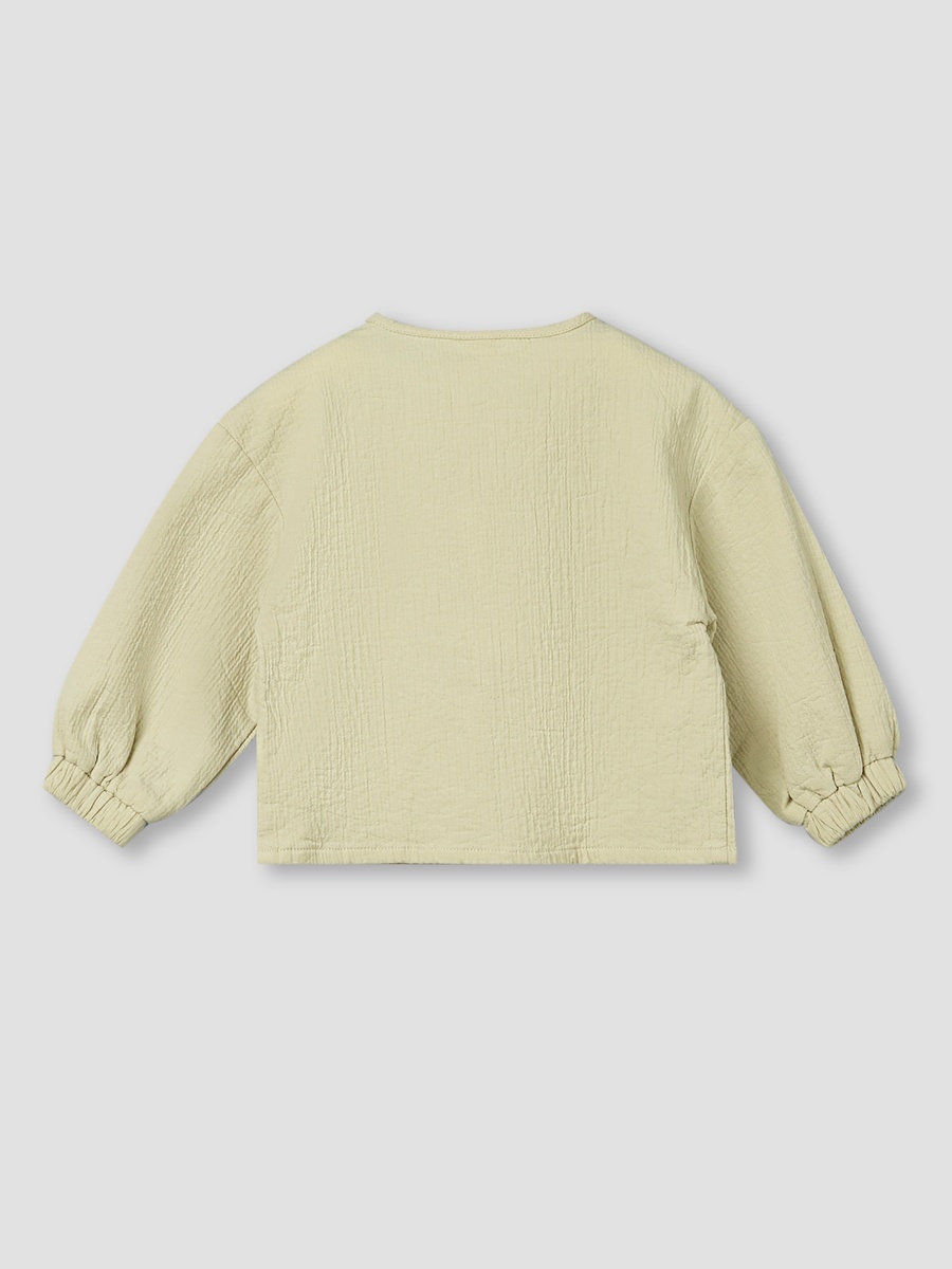 Crew Neck Long Sleeves Top and Pants Set with Textured Design