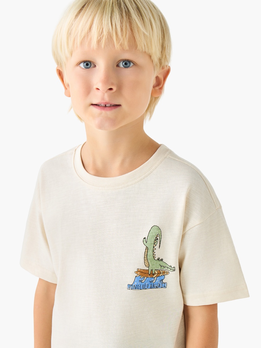 Crew Neck Short Sleeves T-Shirt and Shorts Set with Drawstring Closure