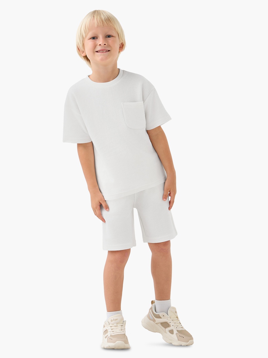 Cotton Short Sleeves T-Shirt and Shorts Set with Pocket