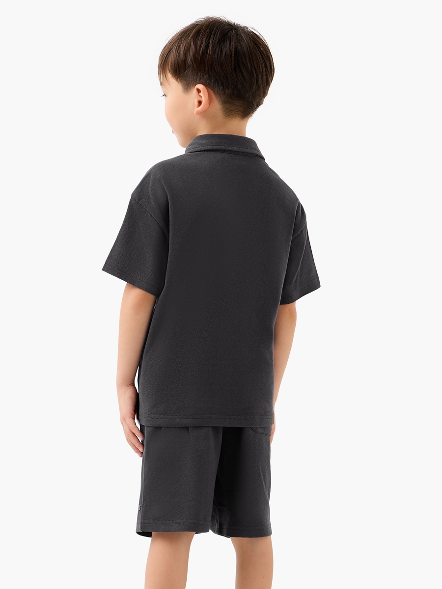 Cotton Shirt and Shorts Set with Embroidery