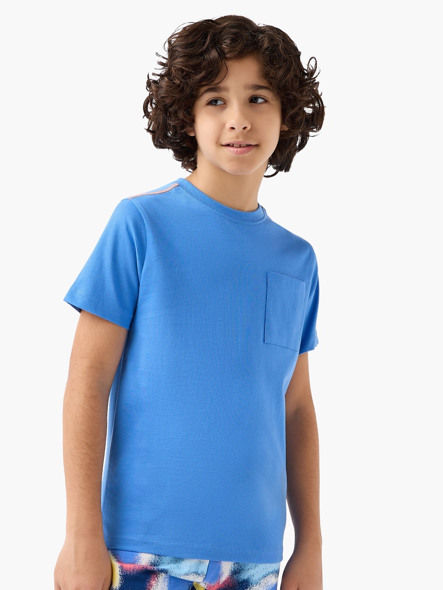 Set of 3 Crew Neck Short Sleeves T-Shirt and Shorts Set with Pockets