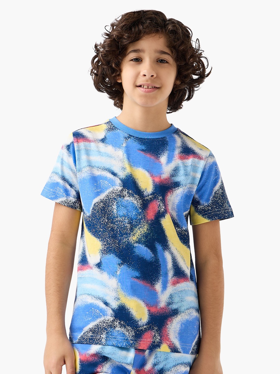 Set of 3 Crew Neck Short Sleeves T-Shirt and Shorts Set with Pockets
