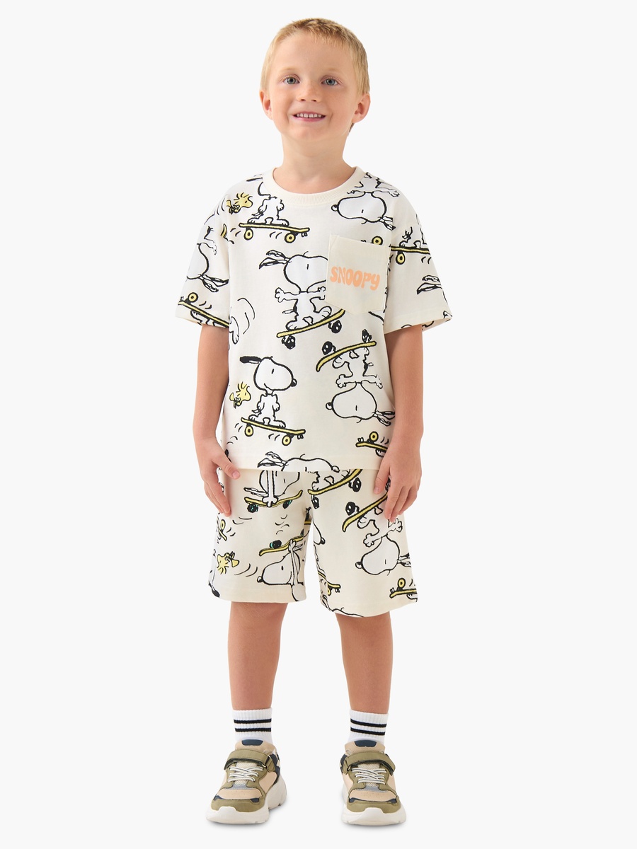 Round Neck Short Sleeves T-Shirt and Shorts Set with Pockets