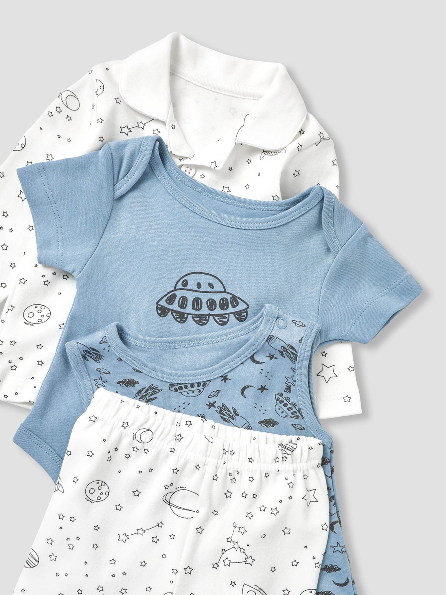 Set of 8 Clothing Gift Set with Space Print
