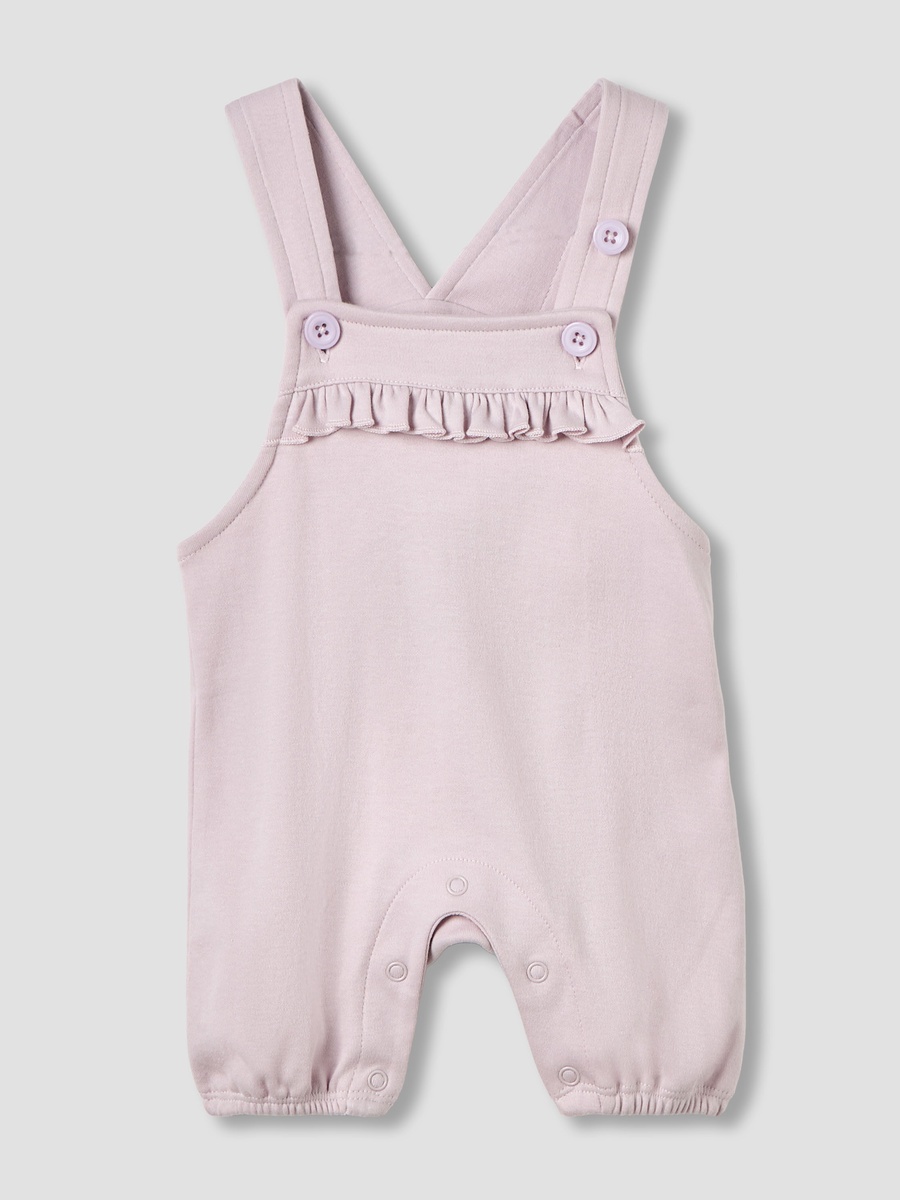 Round Neck Short Sleeves T-Shirt and Dungaree Set with Butterfly Print