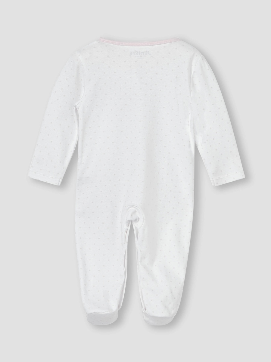 Bunny Embroidered Sleepsuit with Button Closure