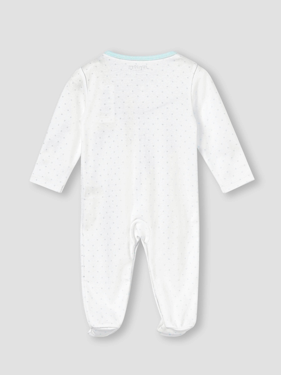 Elephant Embroidered Sleepsuit with Button Closure