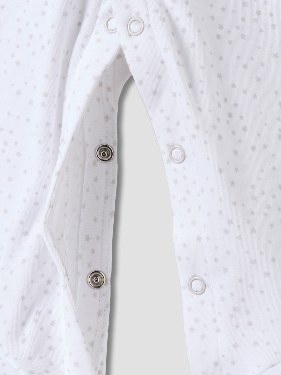 Sheep Embroidered Sleepsuit with Long Sleeves