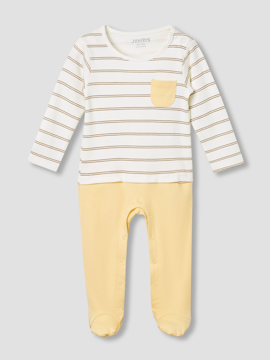 Striped Sleepsuit with Pocket