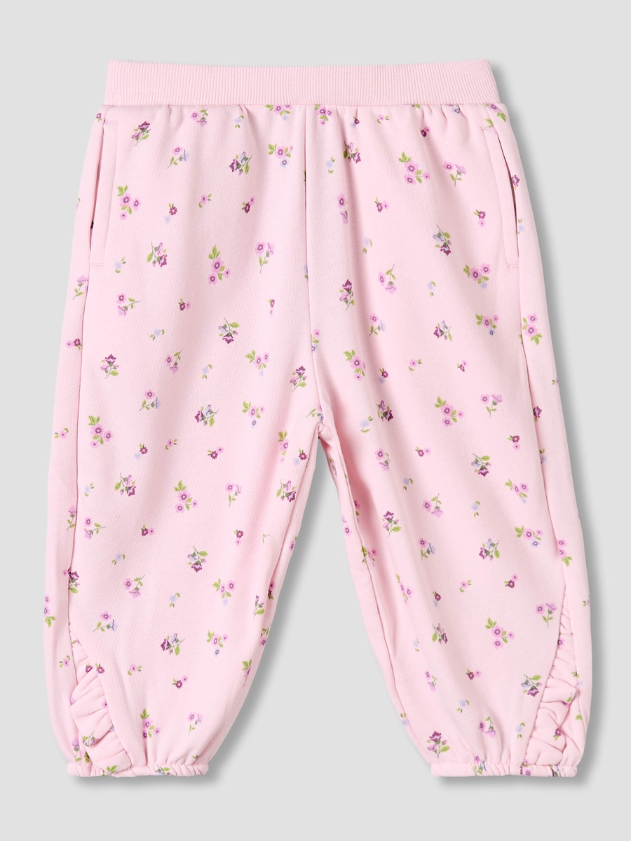 Elasticated Joggers with Floral Print