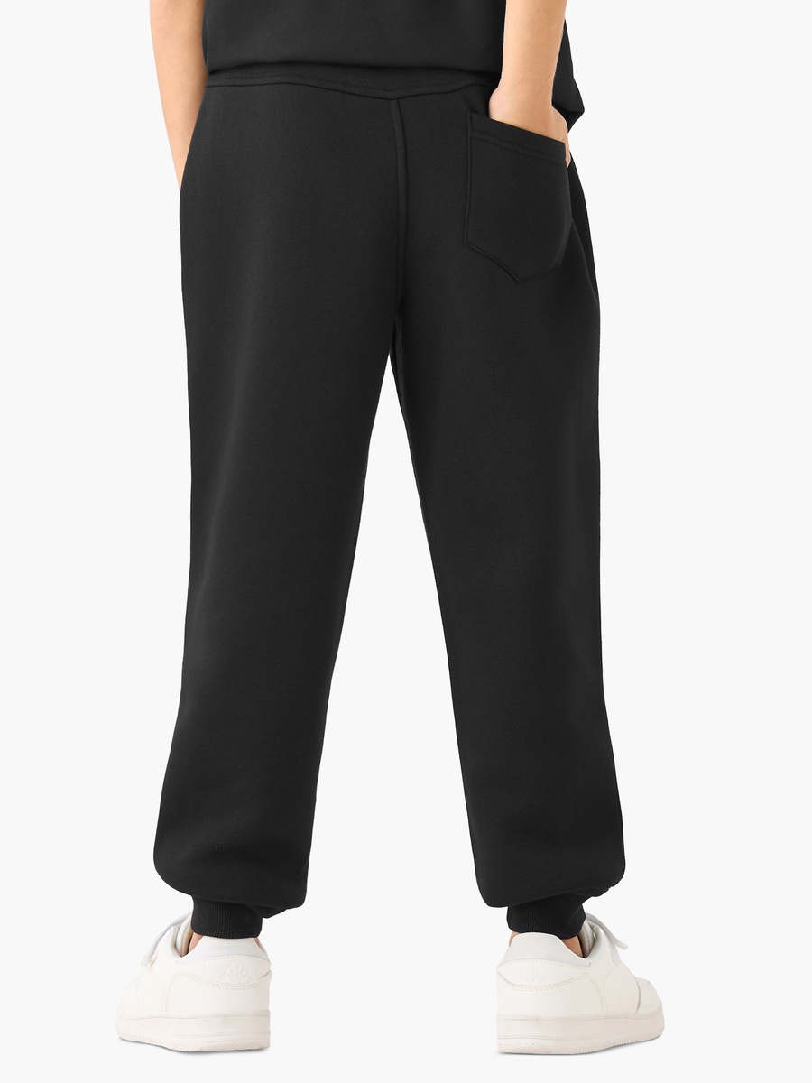 Drawstring Waist Joggers with Logo Print