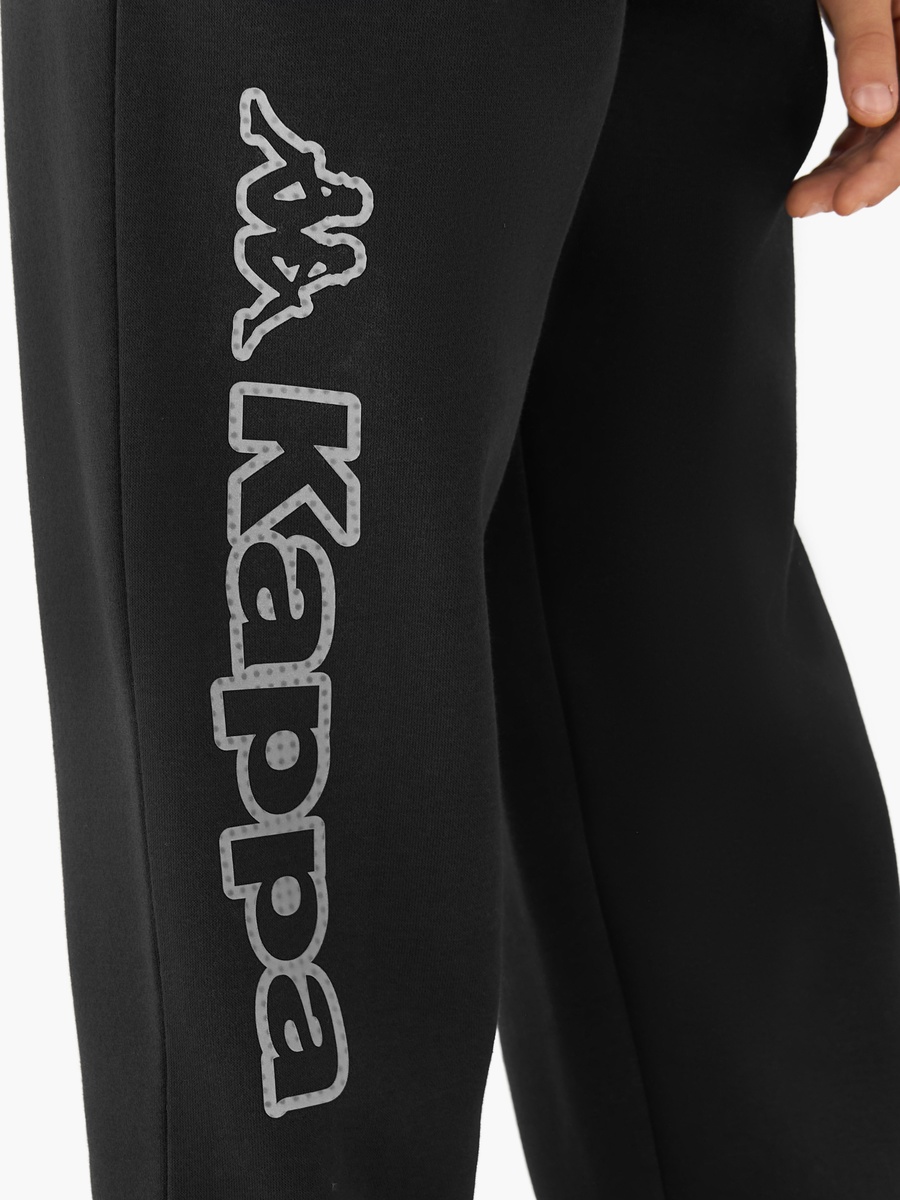 Drawstring Waist Joggers with Logo Print