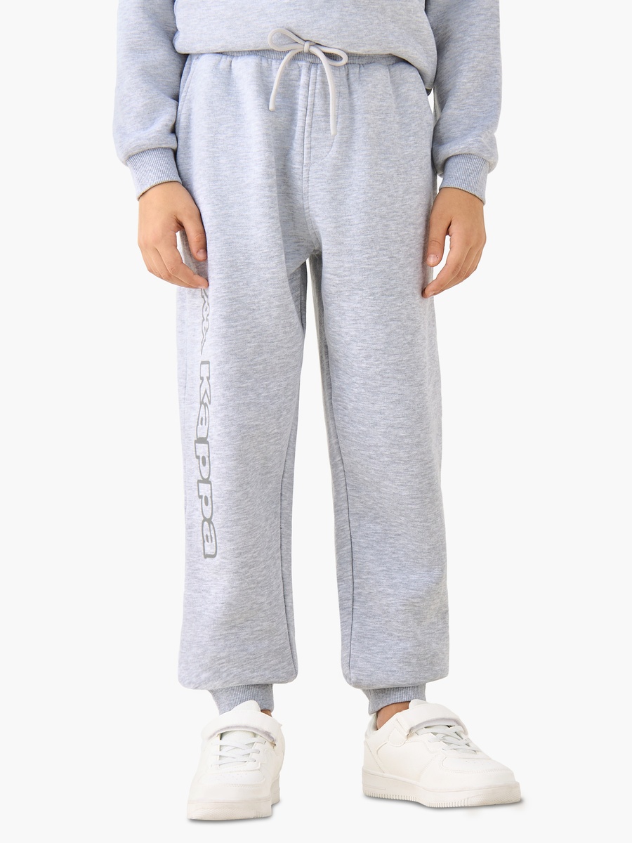 Drawstring Waist Joggers with Logo Print