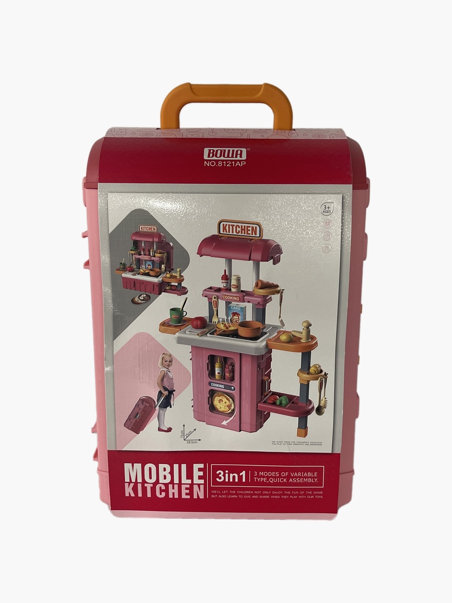 3-in-1 Mobile Kitchen Playset