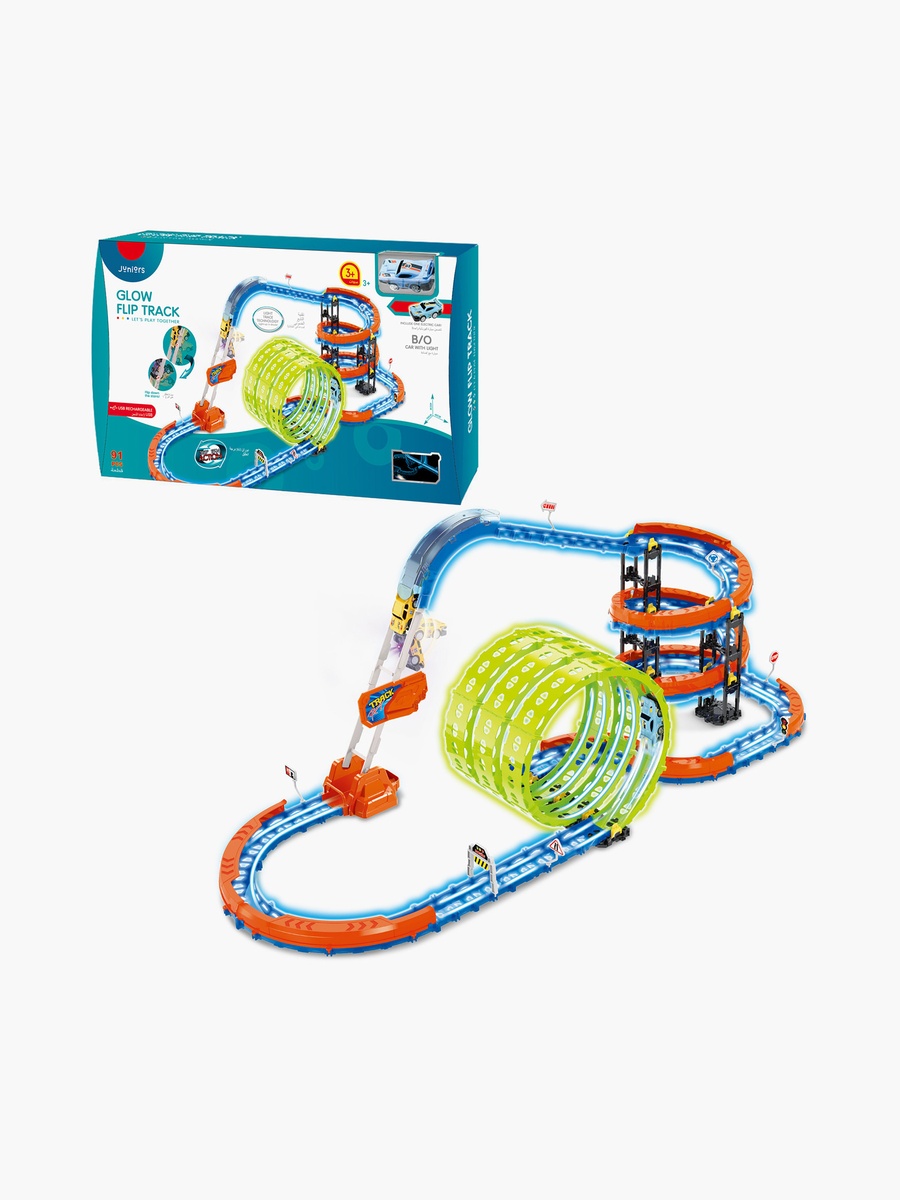 91-Piece Glow Flip Track Playset