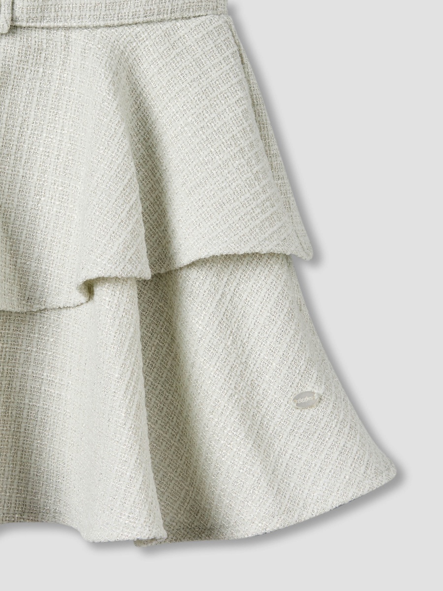 Round Neck Short Sleeves Empire Dress with Belt Detail