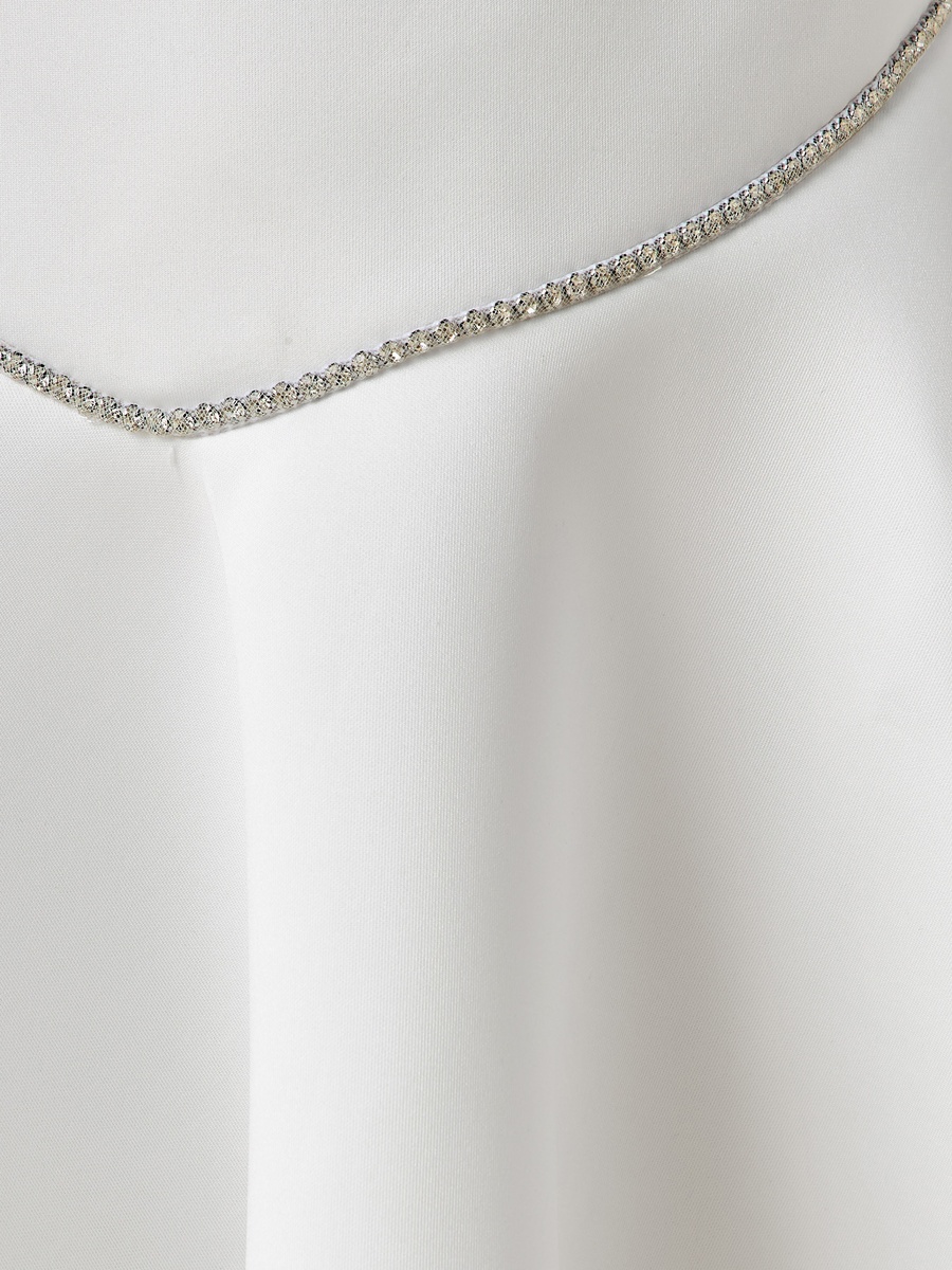 Round Neck Ruffle Sleeves Dress with Embellished Detail
