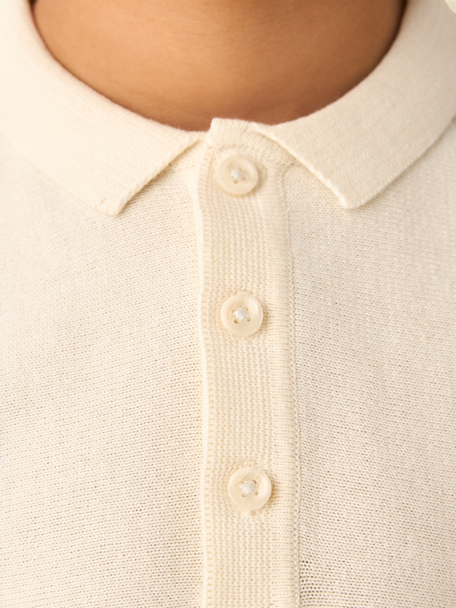 Striped Polo T-Shirt with Short Sleeves